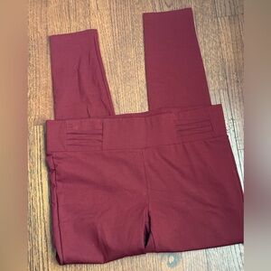Women's Burgundy Leggings